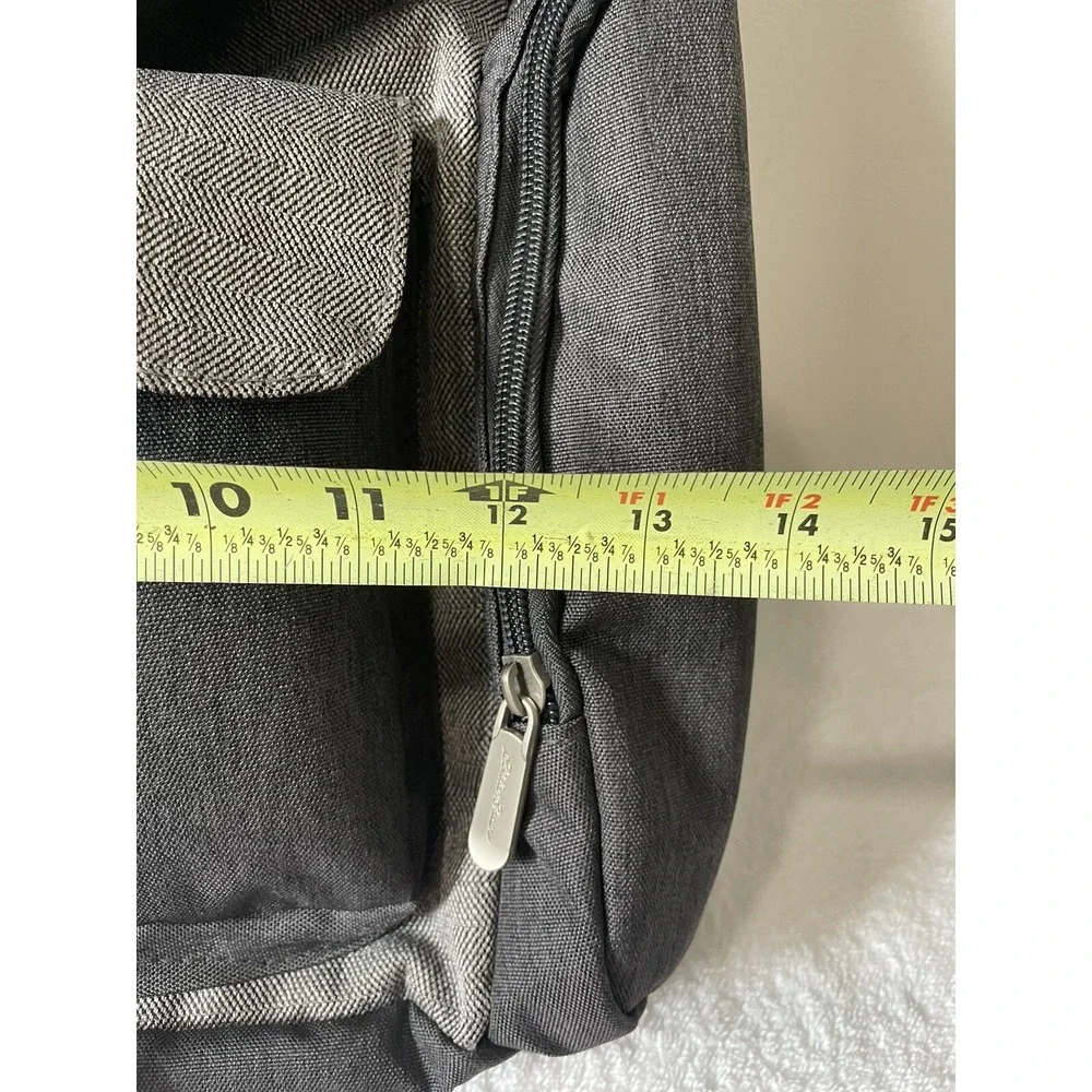 Eddie Bauer First Adventure Diaper Bag Backpack Unisex Grey Herringbone Large